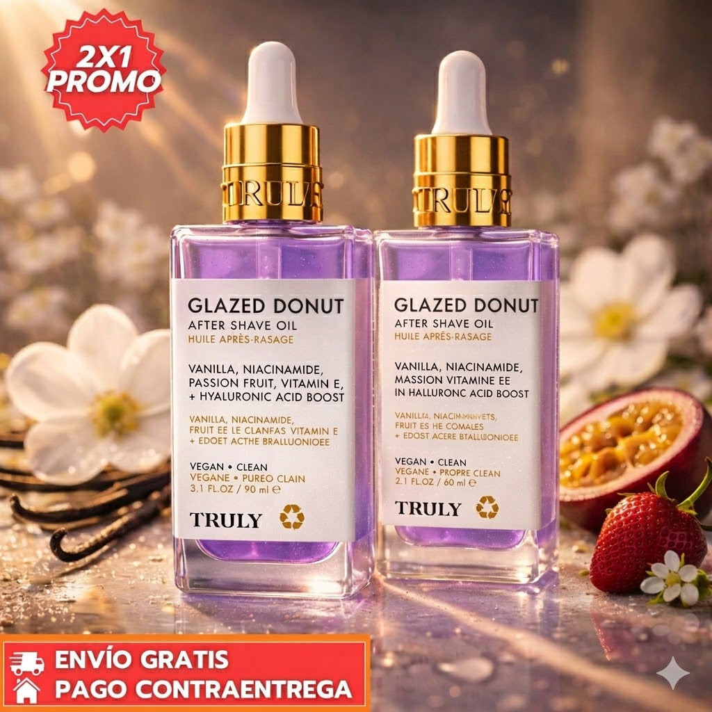 Oferta Especial 2x1 - Truly™: Glazed Donut Aceite que Calma, Hidrata y Aclara + Obsequio GRATIS!