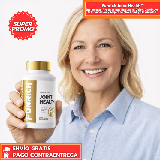 Funrich Joint Health™: Suplemento Articular que Reduce el Dolor y Mejora la Movilidad