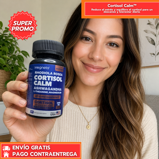 Cortisol Calm™: Reduce el estrés y equilibra el cortisol para un descanso y bienestar diario.