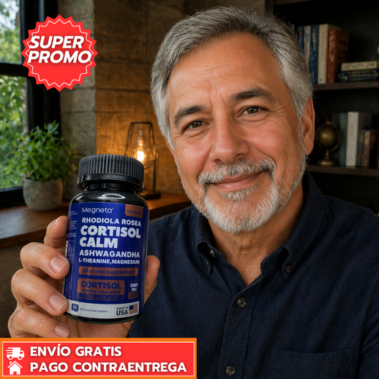Cortisol Calm™: Reduce el estrés y equilibra el cortisol para un descanso y bienestar diario.