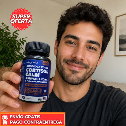 Cortisol Calm™: Reduce el estrés y equilibra el cortisol para un descanso y bienestar diario.