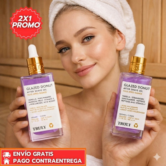 Oferta Especial 2x1 - Truly™: Glazed Donut Aceite que Calma, Hidrata y Aclara + Obsequio GRATIS!